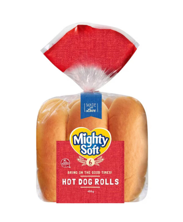Hot Dog Rolls Mighty Soft 75g x 48