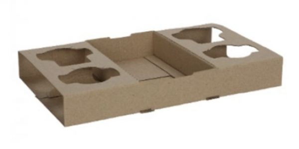 Corrugated 4 Cell Cup Holder 100/ctn