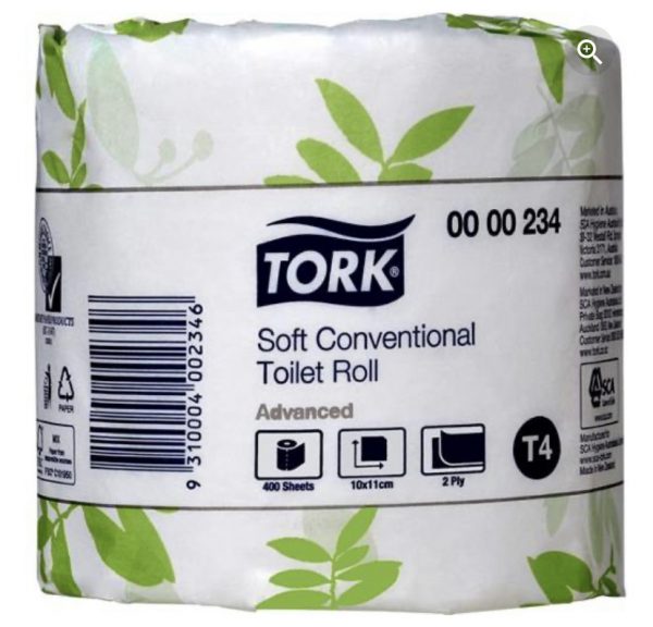 Toilet Paper 400 sheet 2ply Tork 48 CTN