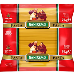 San Remo Dry Pasta #5 Spaghetti 5kg X 2 CTN
