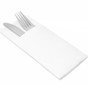 Dinner Napkin Elegance Pocket Fold  White (10x100) CTN