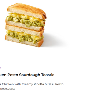 Chicken & Avocado Sourdough Toastie 12x210g CTN